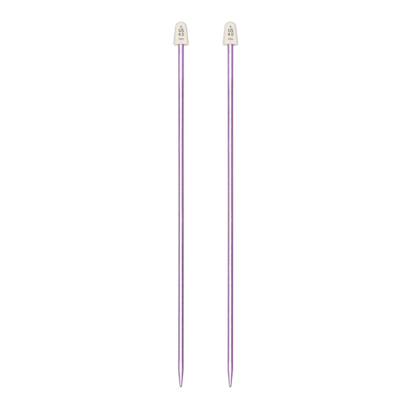 Susan Bates Silvalume 10" Single Point Knitting Needles