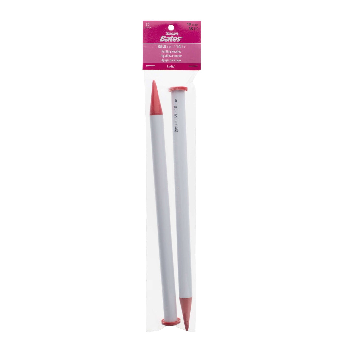Susan Bates Luxite Jiffy 14" Single Point Knitting Needles