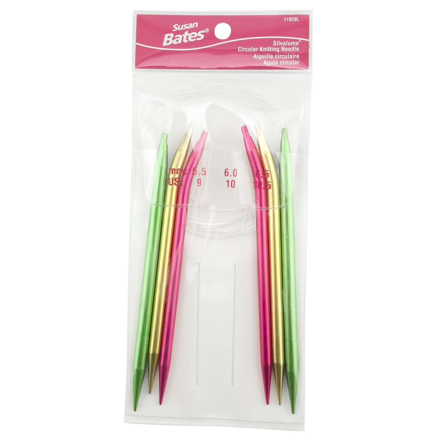 Susan Bates Silvalume 29" Circular Knitting Needles, Set of 3 - Clearance Items