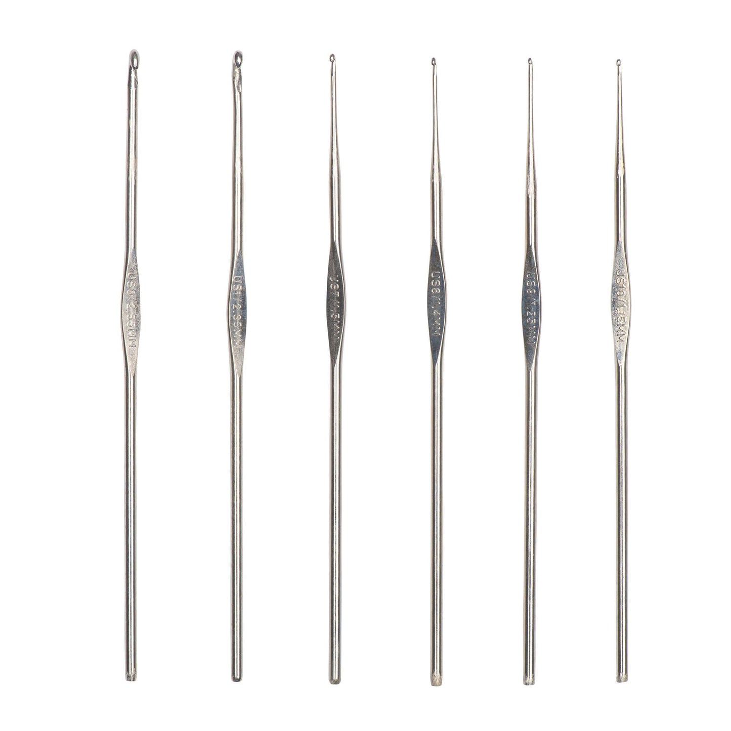 Susan Bates Steelite Set of 6 Crochet Hooks