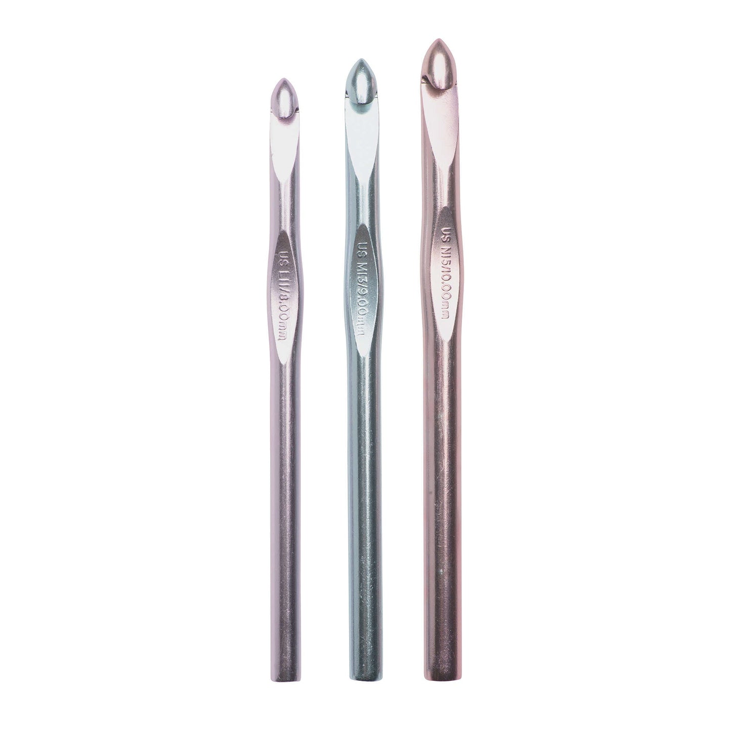 Susan Bates Silvalume Set of 3 Crochet Hooks