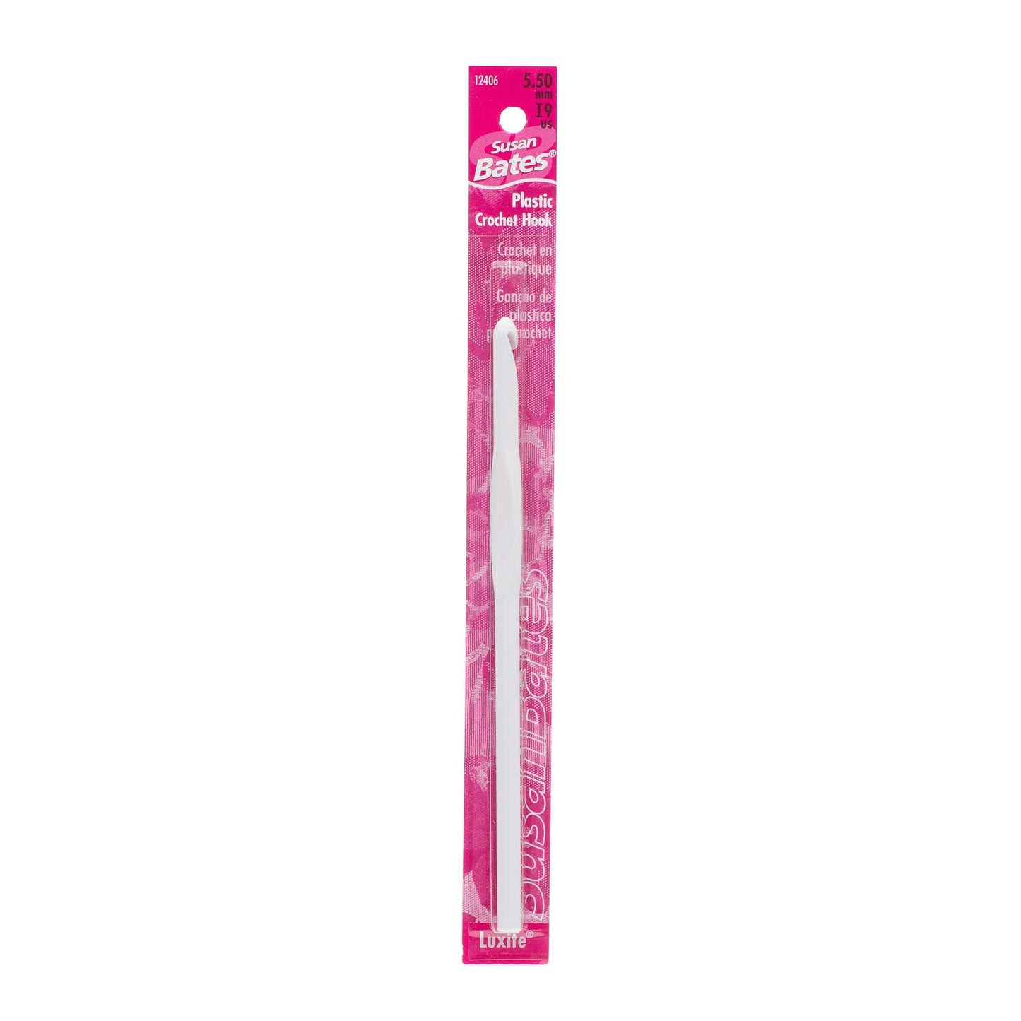 Susan Bates Luxite 5.5" Plastic Crochet Hook - Clearance Items