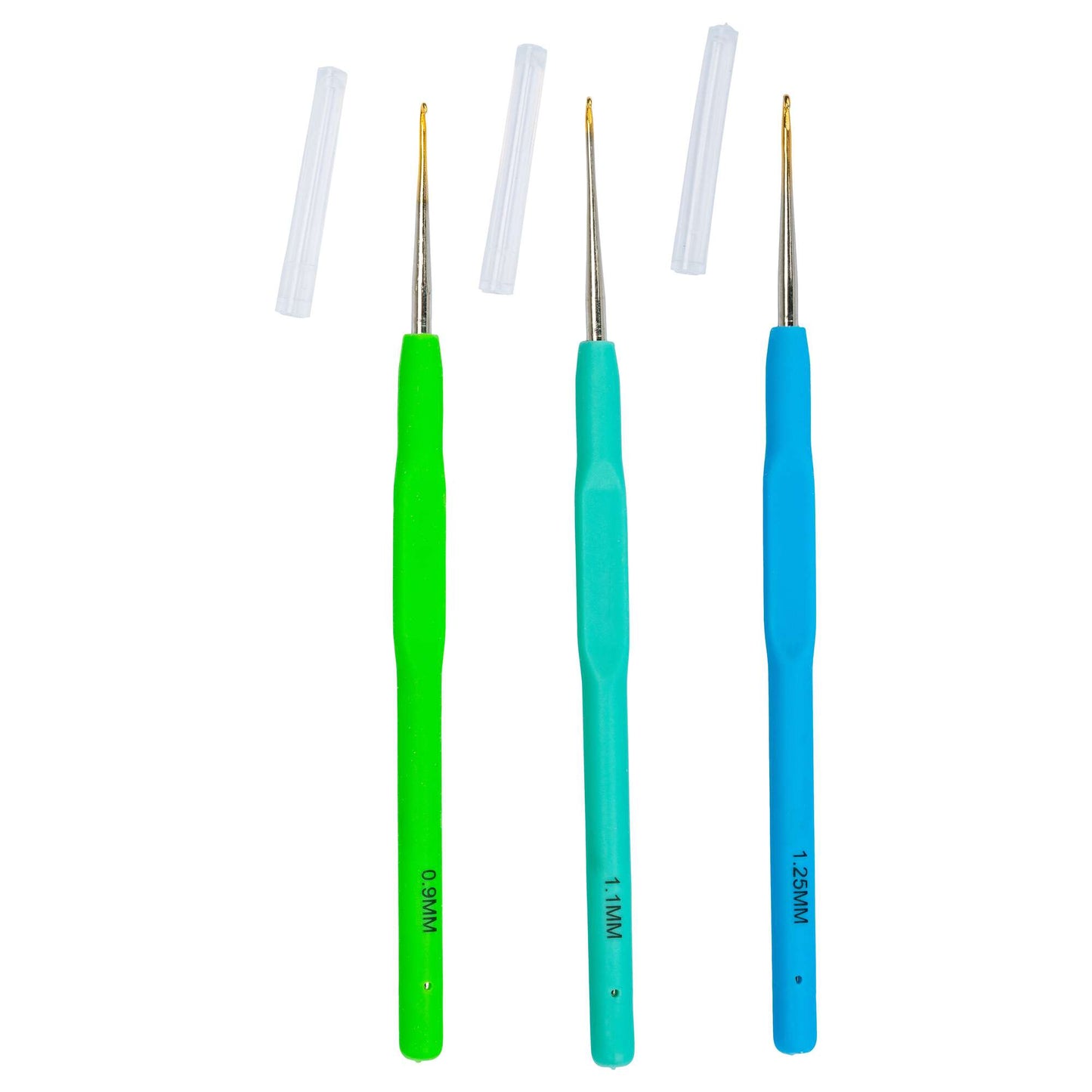 Susan Bates Soft Ergonomic Crochet Hook Set: Sizes 0.9, 1.1, 1.25 MM