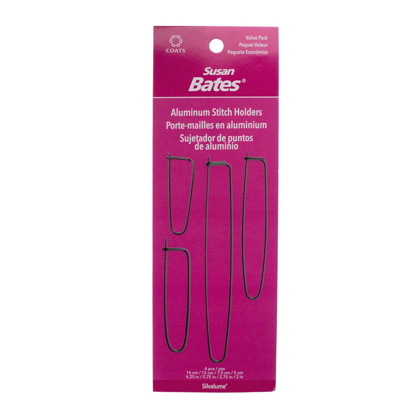 Susan Bates Aluminum Stitch Holders, Value Pack