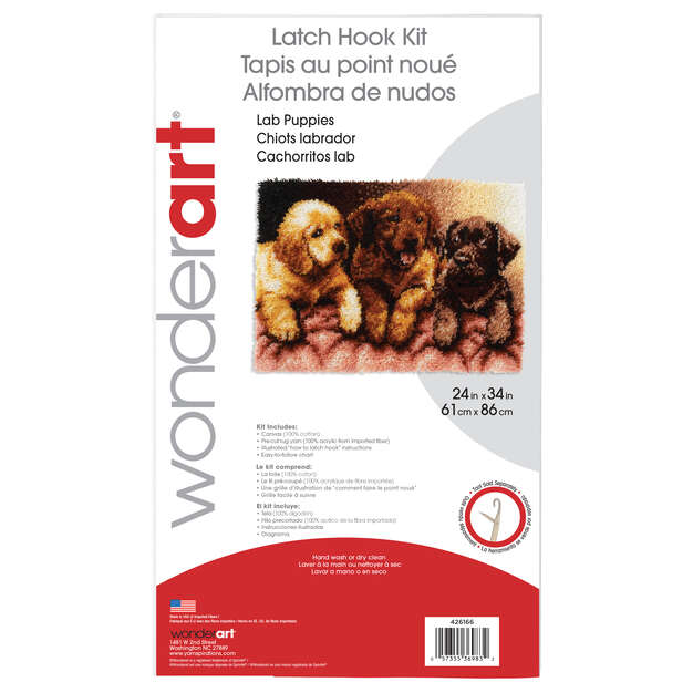 WonderArt Lab Puppies Kit 24" x 34", Clearance items