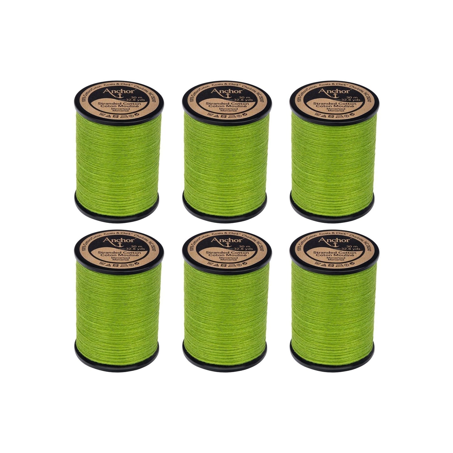 Anchor Spooled Cotton 30 Meters (6 Pack) - Clearance shades