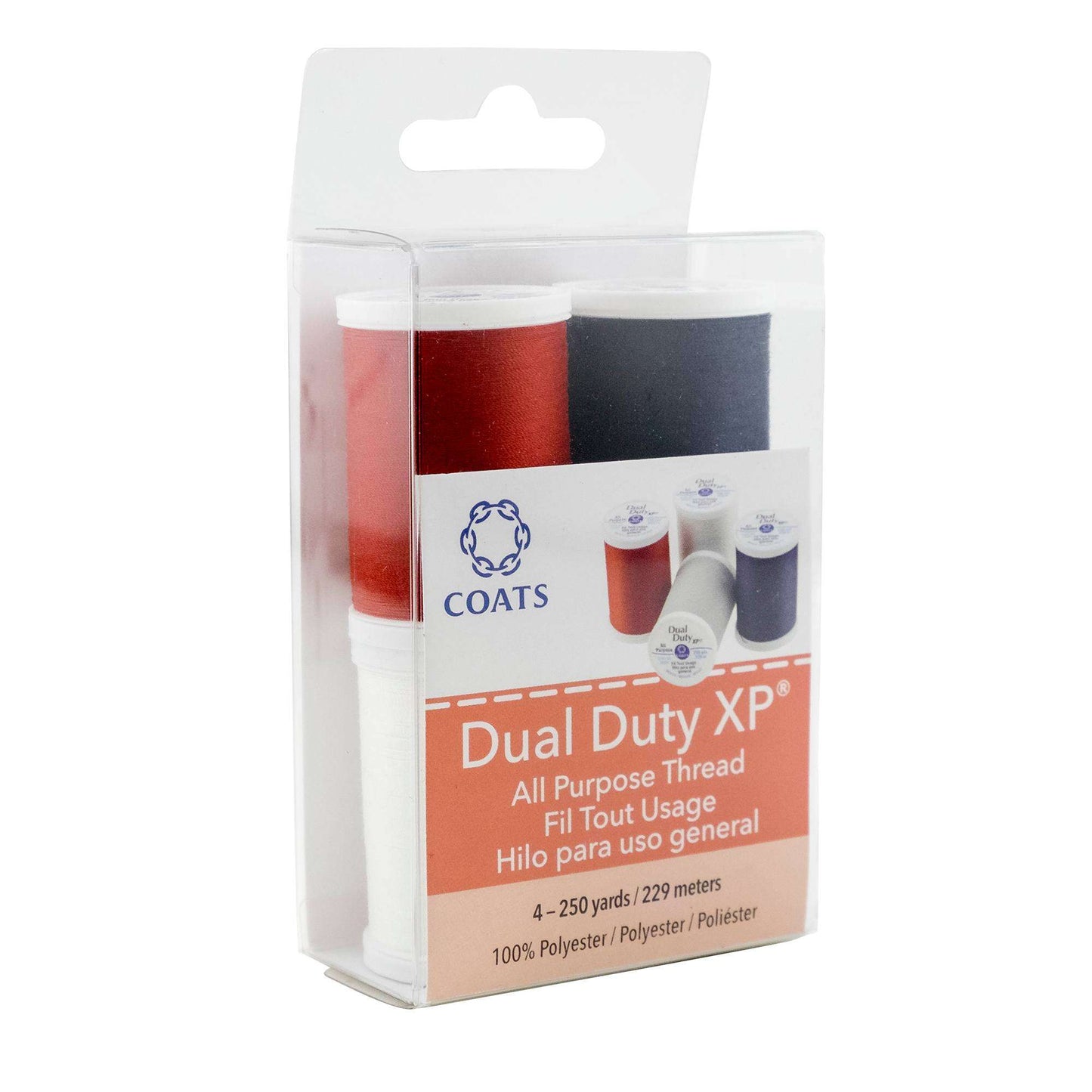 Coats & Clark Dual Duty XP All Purpose Sewing Thread, 4 Spools - Clearance shades