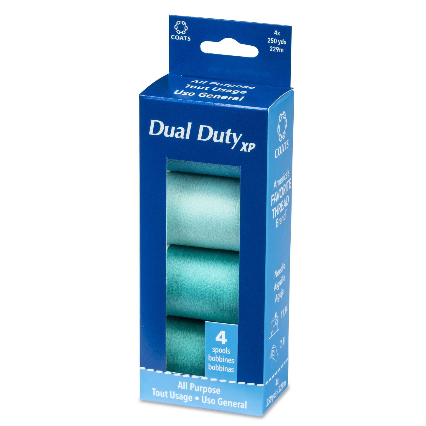 Coats & Clark Dual Duty XP All Purpose Sewing Thread, 4 Spools - Clearance shades