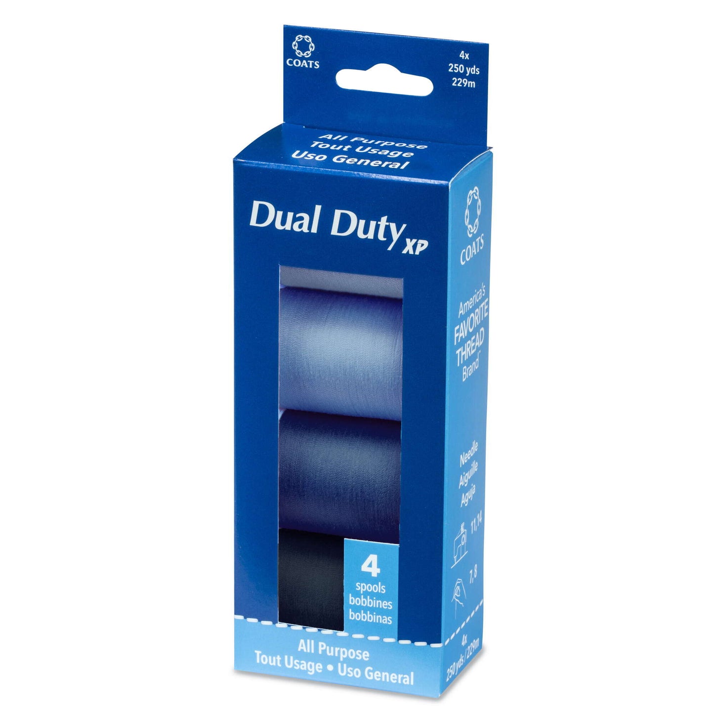 Coats & Clark Dual Duty XP All Purpose Sewing Thread, 4 Spools - Clearance shades
