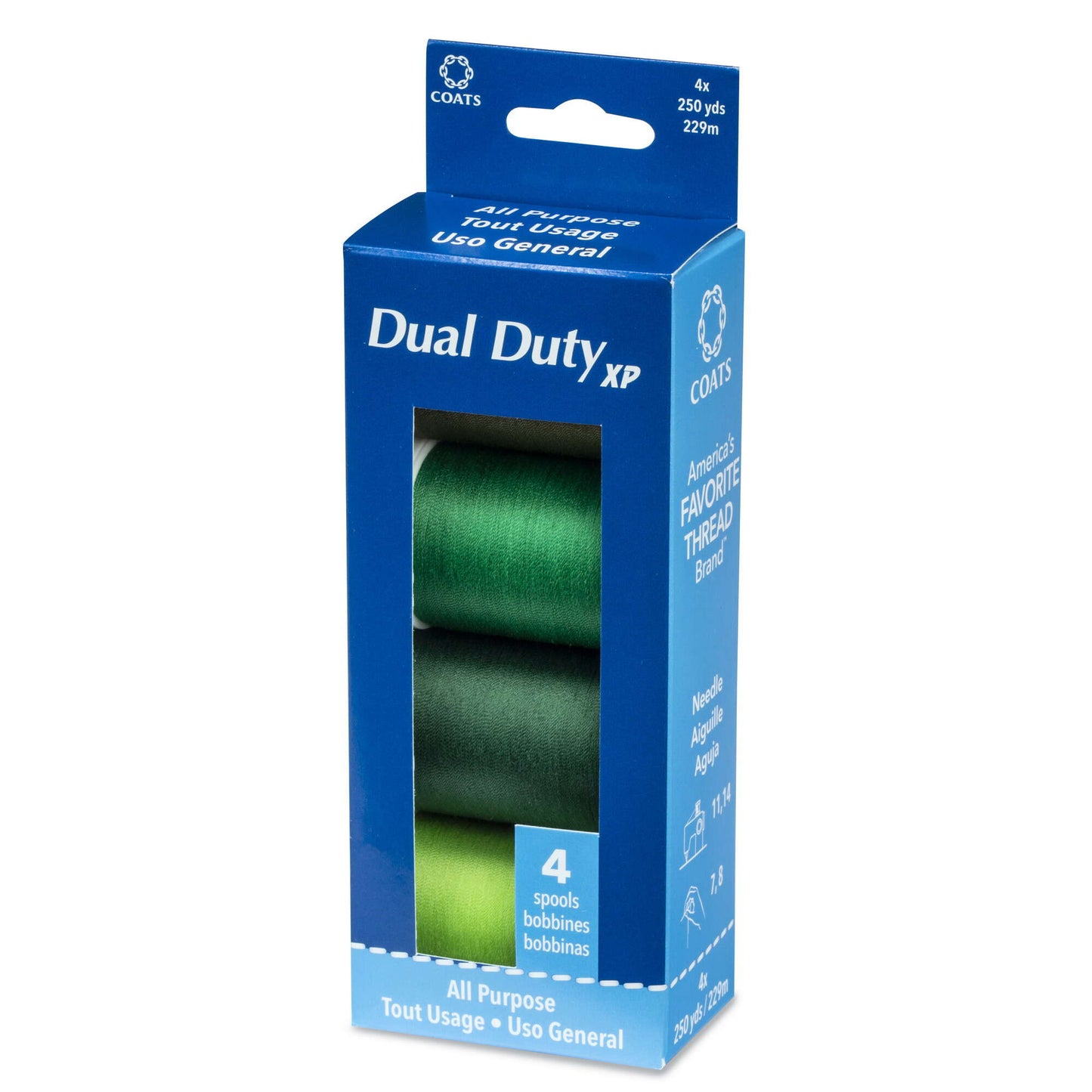 Coats & Clark Dual Duty XP All Purpose Sewing Thread, 4 Spools - Clearance shades