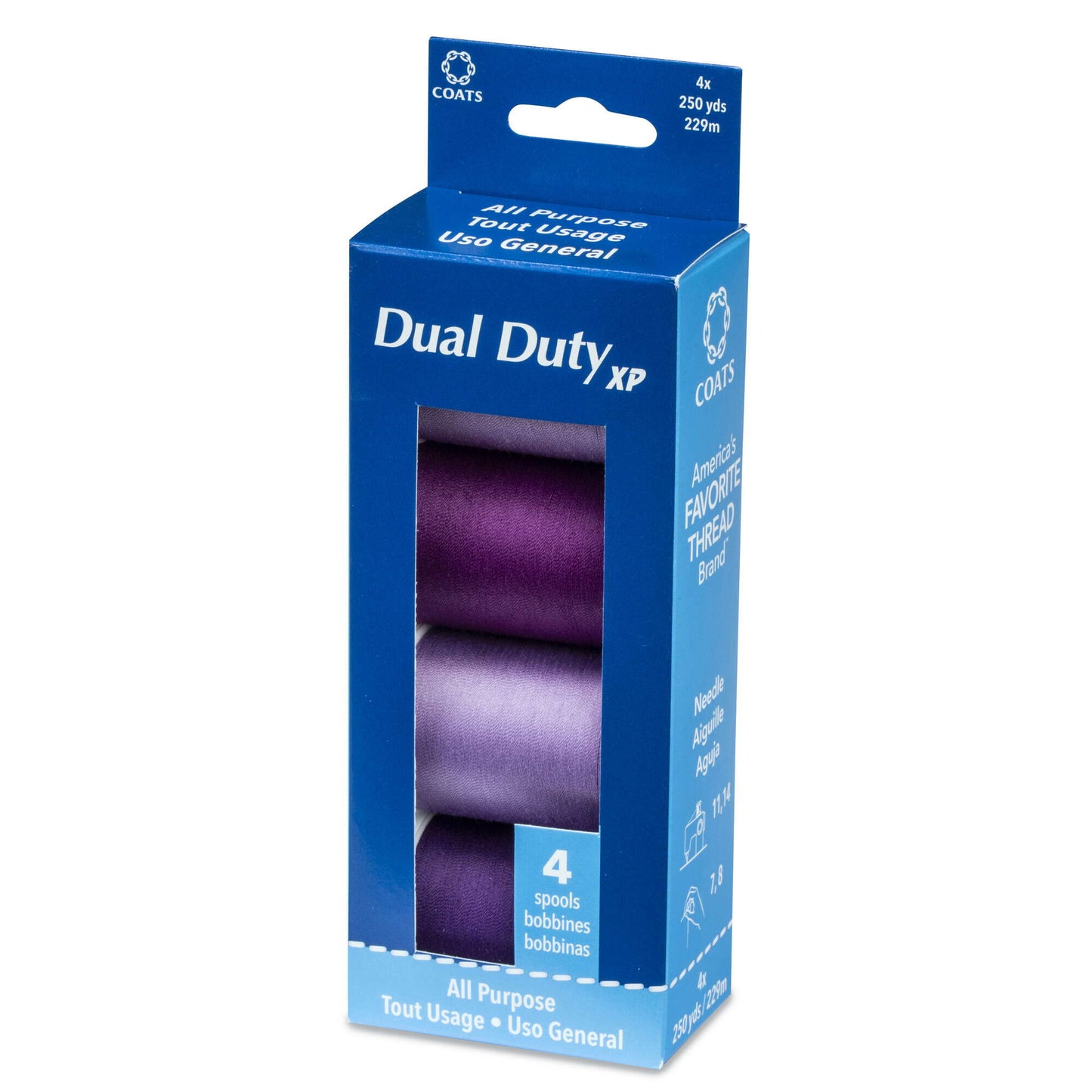 Coats & Clark Dual Duty XP All Purpose Sewing Thread, 4 Spools - Clearance shades