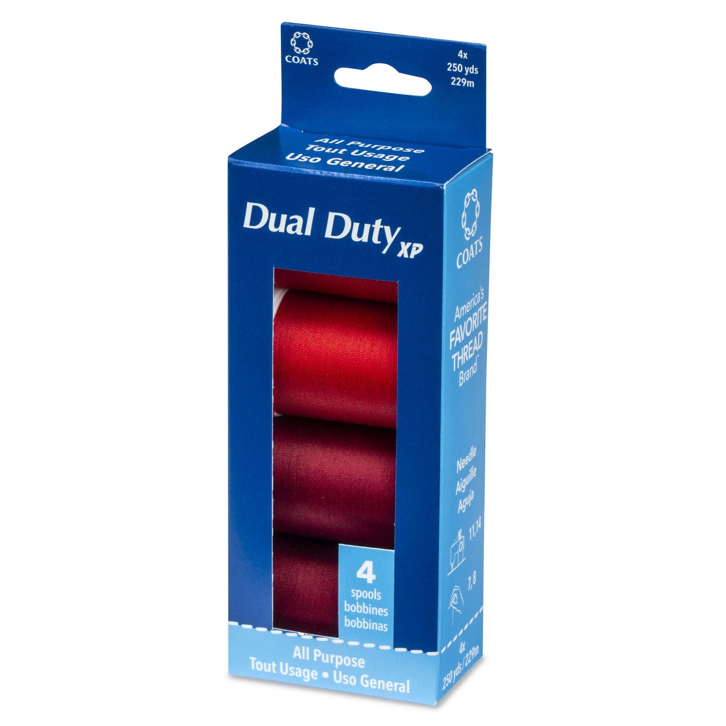 Coats & Clark Dual Duty XP All Purpose Sewing Thread, 4 Spools - Clearance shades