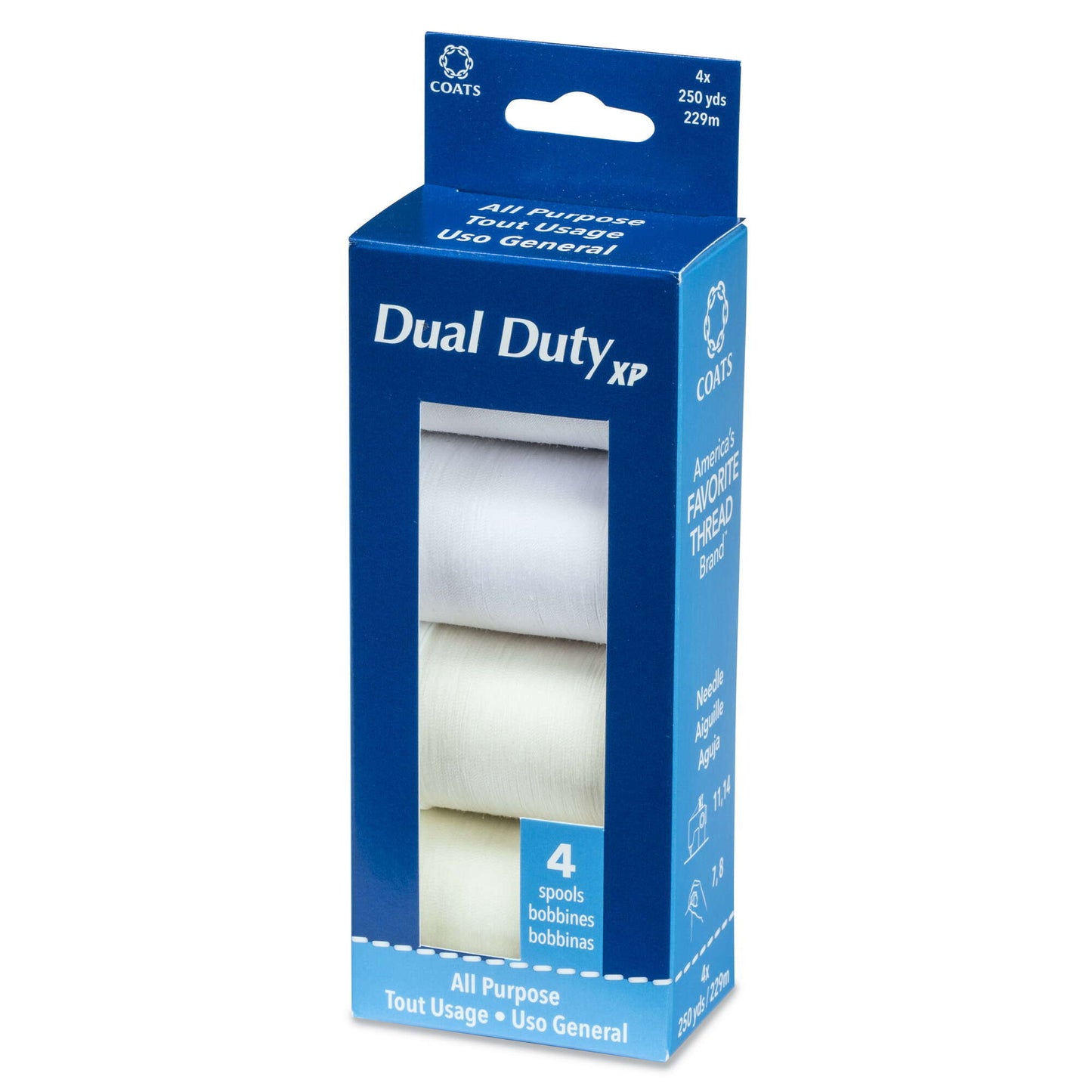 Coats & Clark Dual Duty XP All Purpose Sewing Thread, 4 Spools - Clearance shades