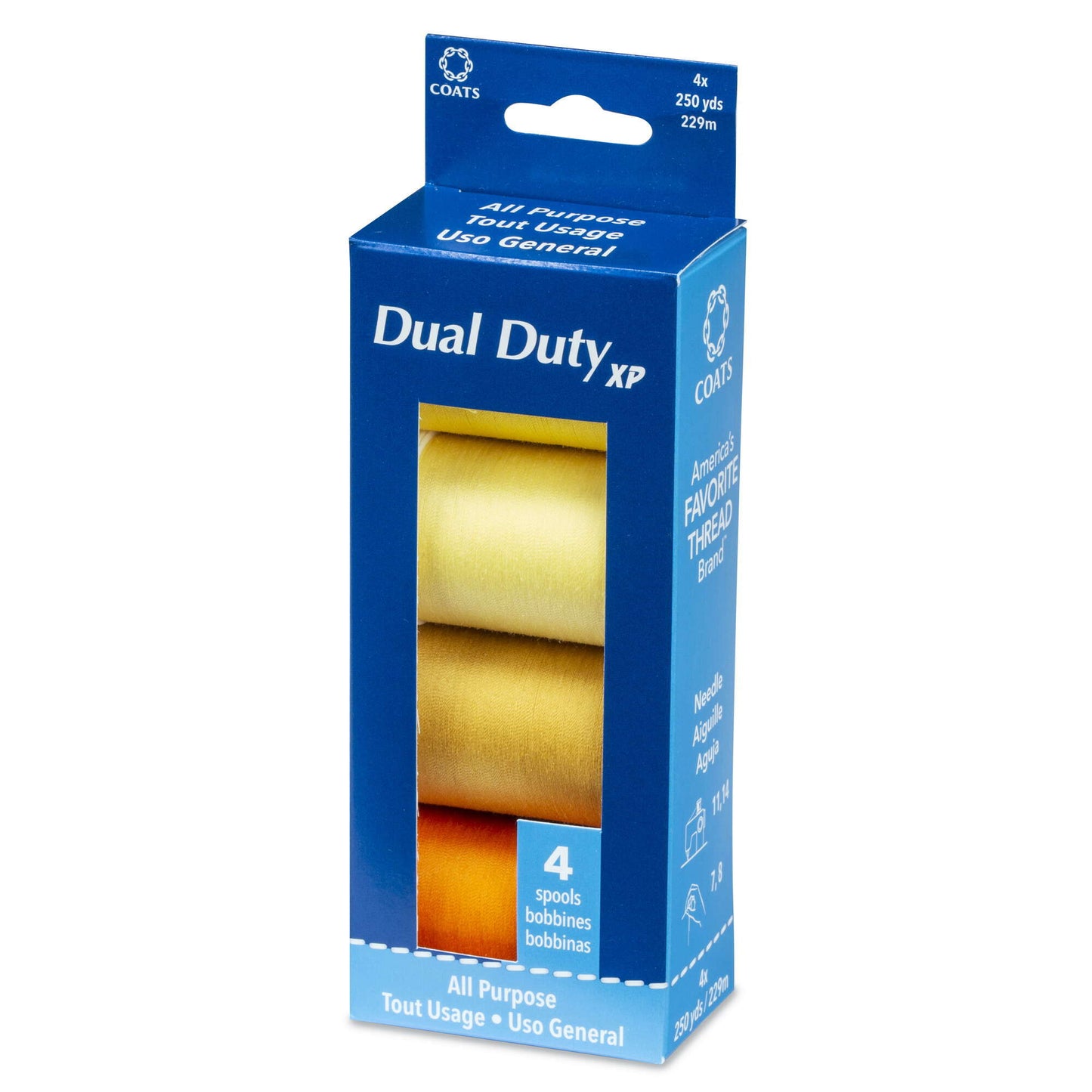 Coats & Clark Dual Duty XP All Purpose Sewing Thread, 4 Spools - Clearance shades