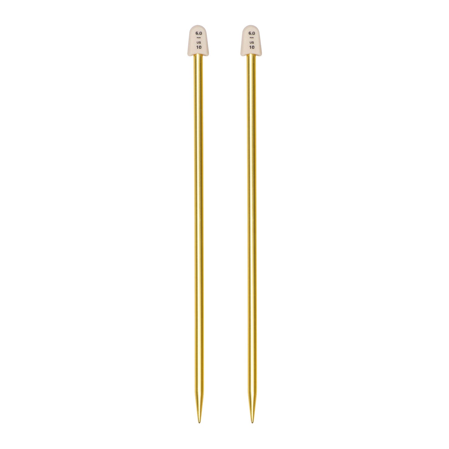 Susan Bates Silvalume 10" Single Point Knitting Needles