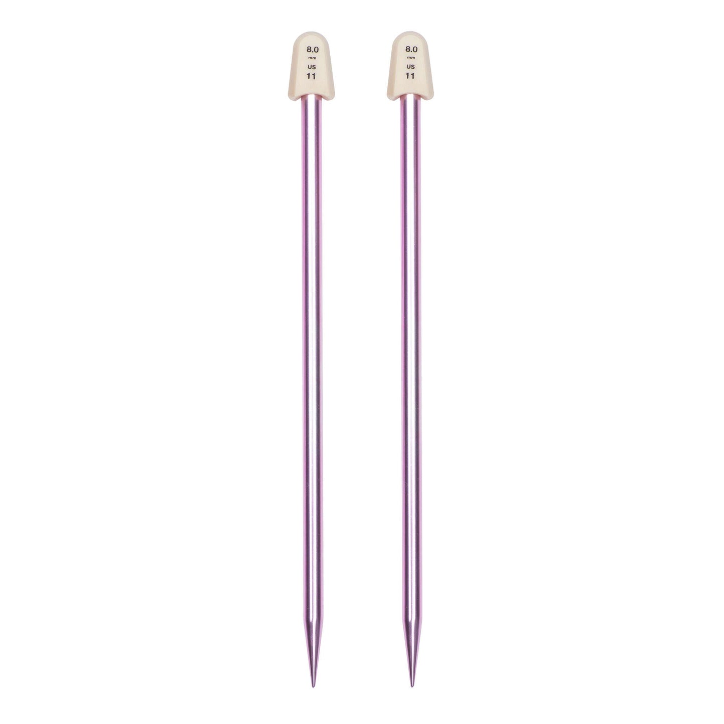 Susan Bates Silvalume 10" Single Point Knitting Needles