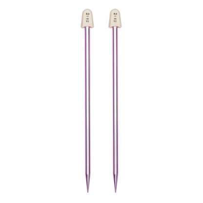 Susan Bates Silvalume 10" Single Point Knitting Needles