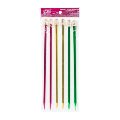 Susan Bates Silvalume 10" Single Point Knitting Needles, Set of 3