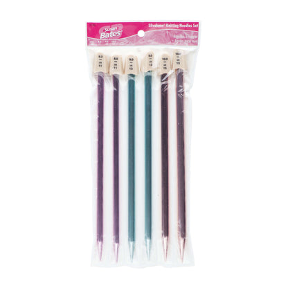 Susan Bates Silvalume 10" Single Point Knitting Needles, Set of 3