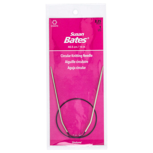 Susan Bates Silvalume 16" Circular Knitting Needles