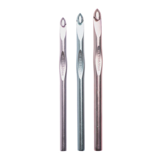 Susan Bates Silvalume Set of 3 Crochet Hooks