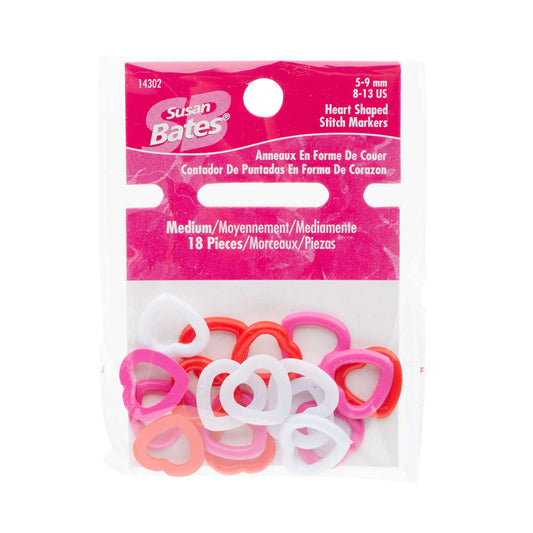 Susan Bates Heart Shaped Stitch Markers - Clearance Items