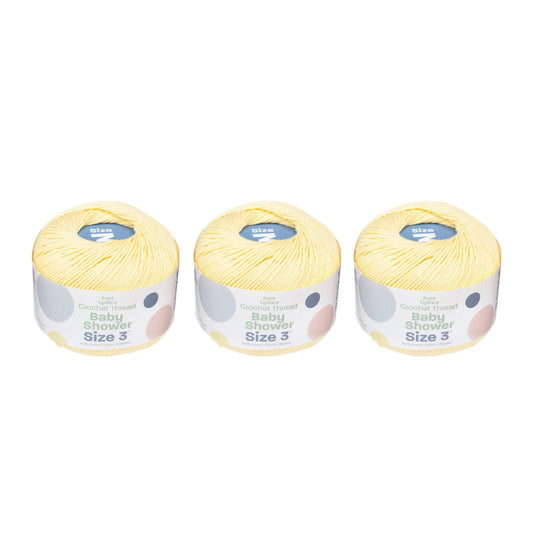 Aunt Lydia's Baby Shower Crochet Thread Size 3 (3 Pack) - Clearance shades