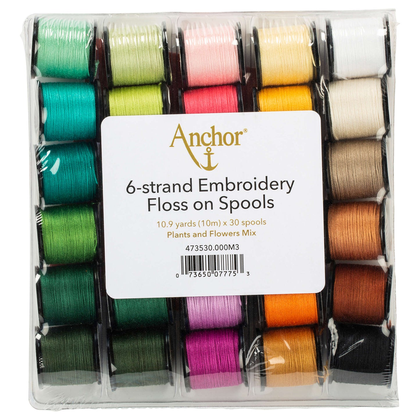 Anchor Embroidery Floss on Spools, 30 Pack