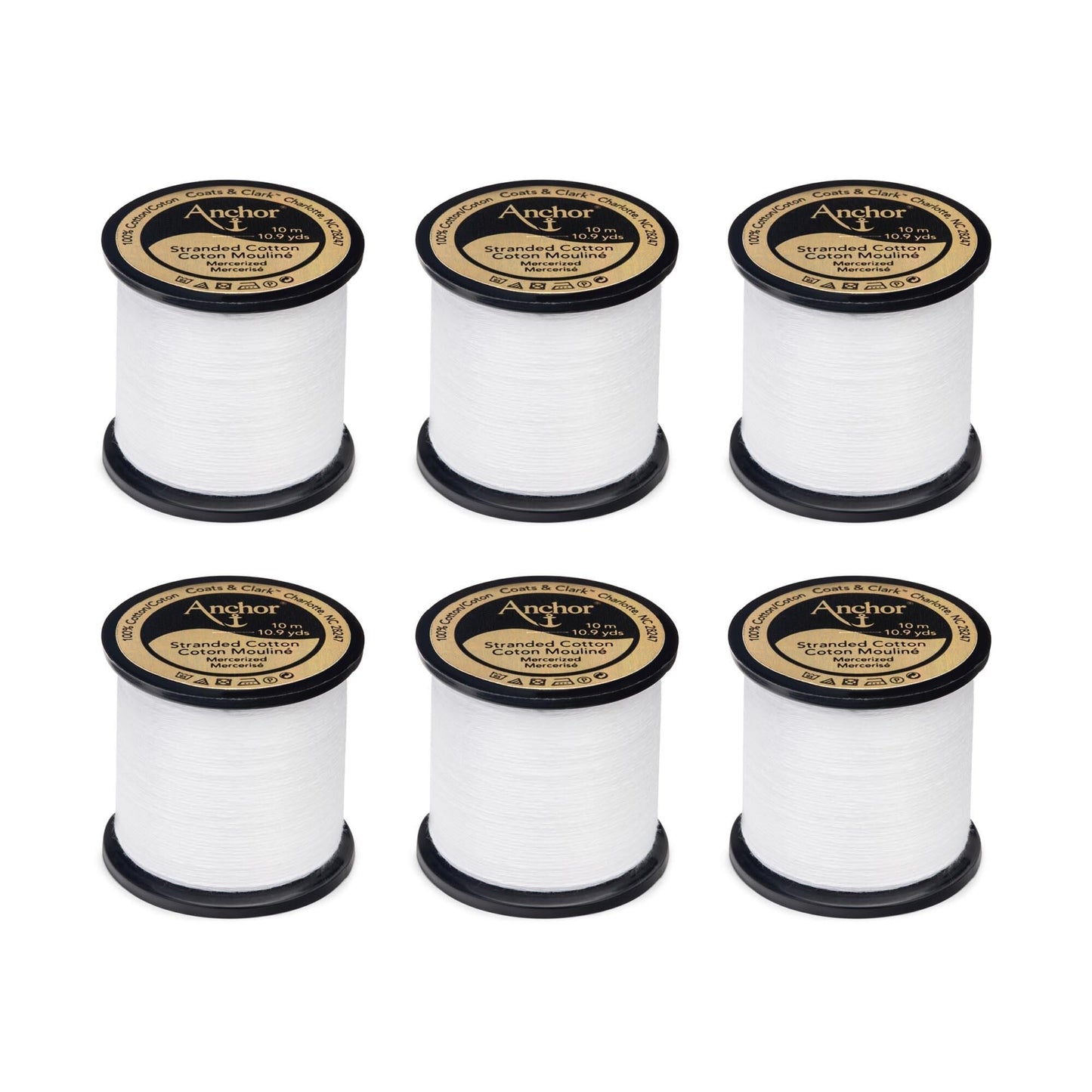 Anchor Spooled Floss 10 Meters (6 Pack) - Clearance shades