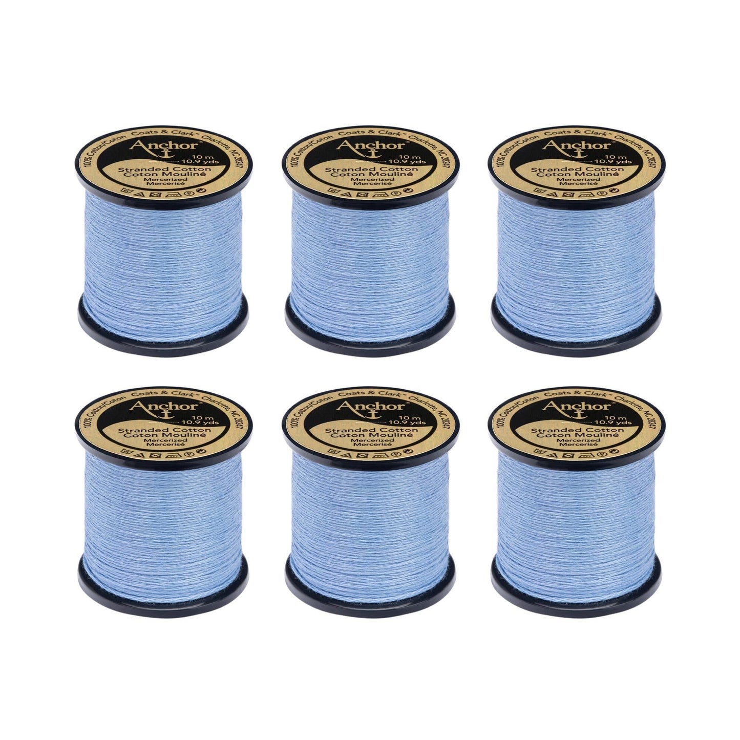 Anchor Spooled Floss 10 Meters (6 Pack) - Clearance shades