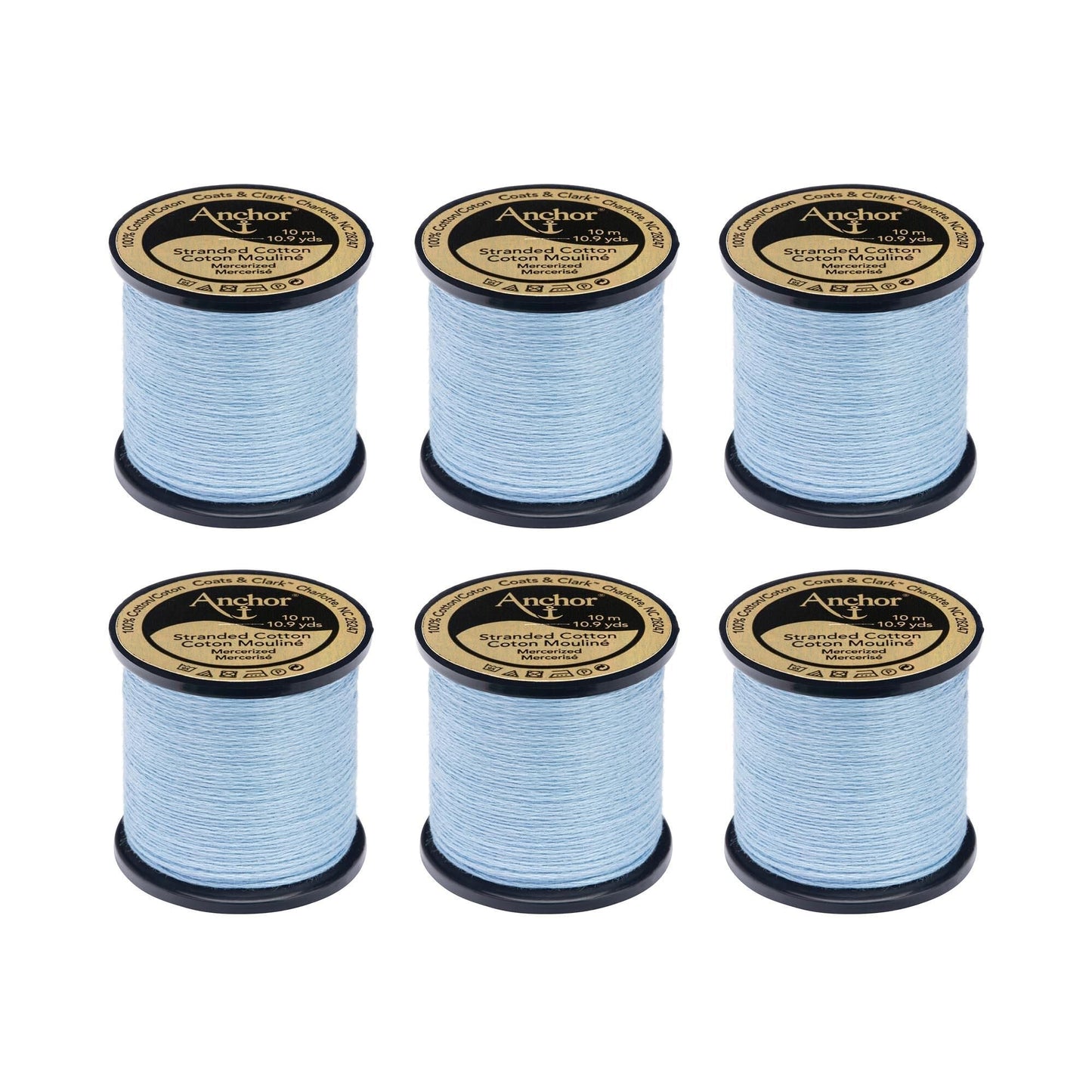 Anchor Spooled Floss 10 Meters (6 Pack) - Clearance shades