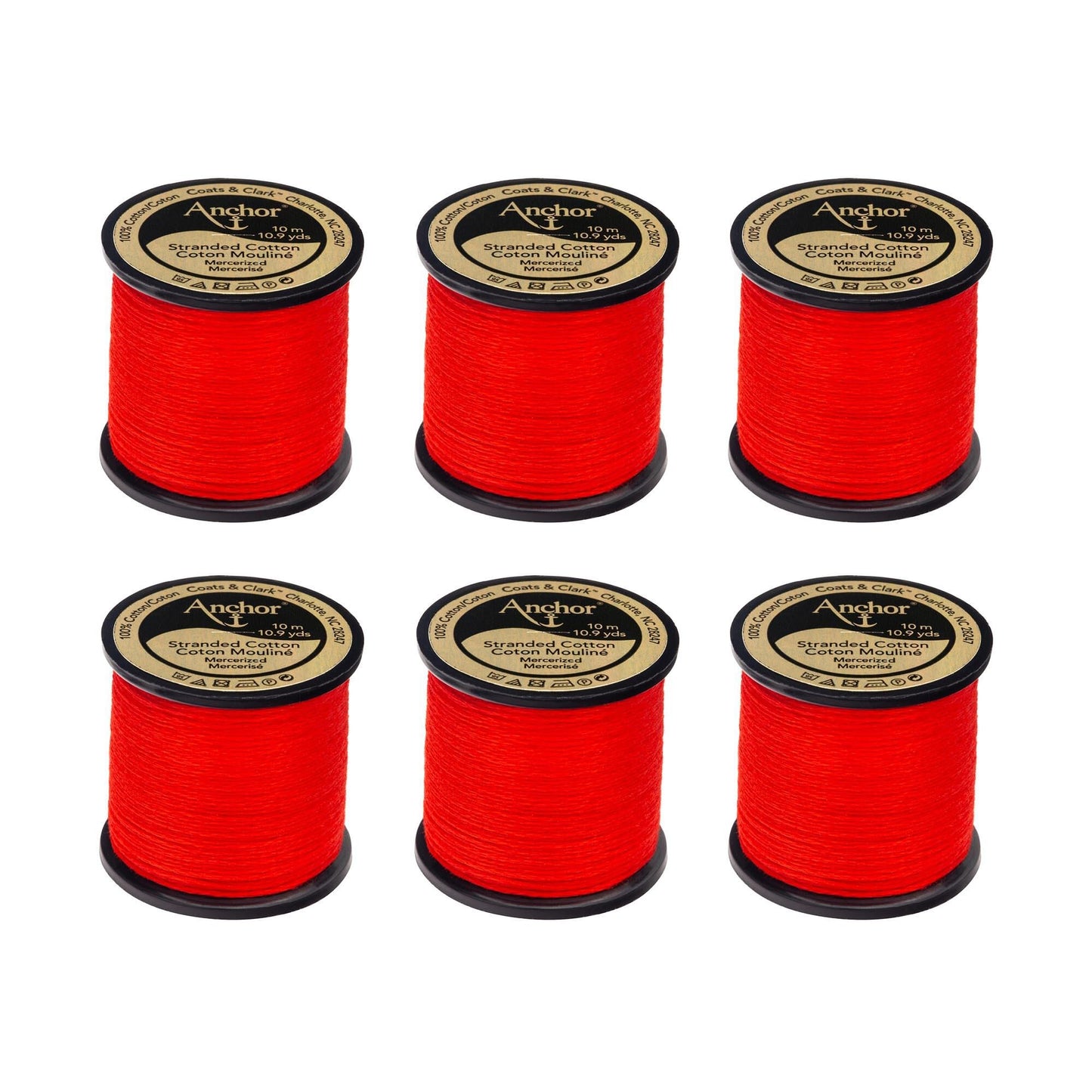 Anchor Spooled Floss 10 Meters (6 Pack) - Clearance shades