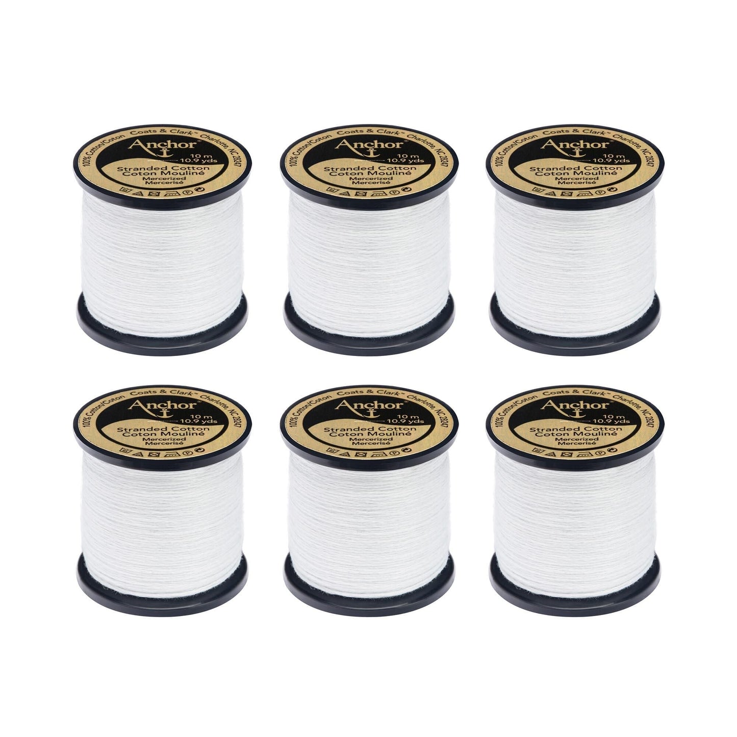 Anchor Spooled Floss 10 Meters (6 Pack) - Clearance shades