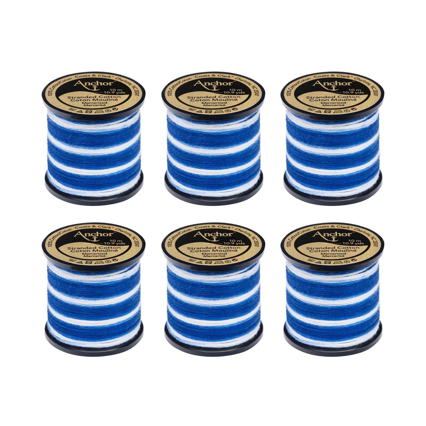 Anchor Spooled Floss 10 Meters (6 Pack) - Clearance shades