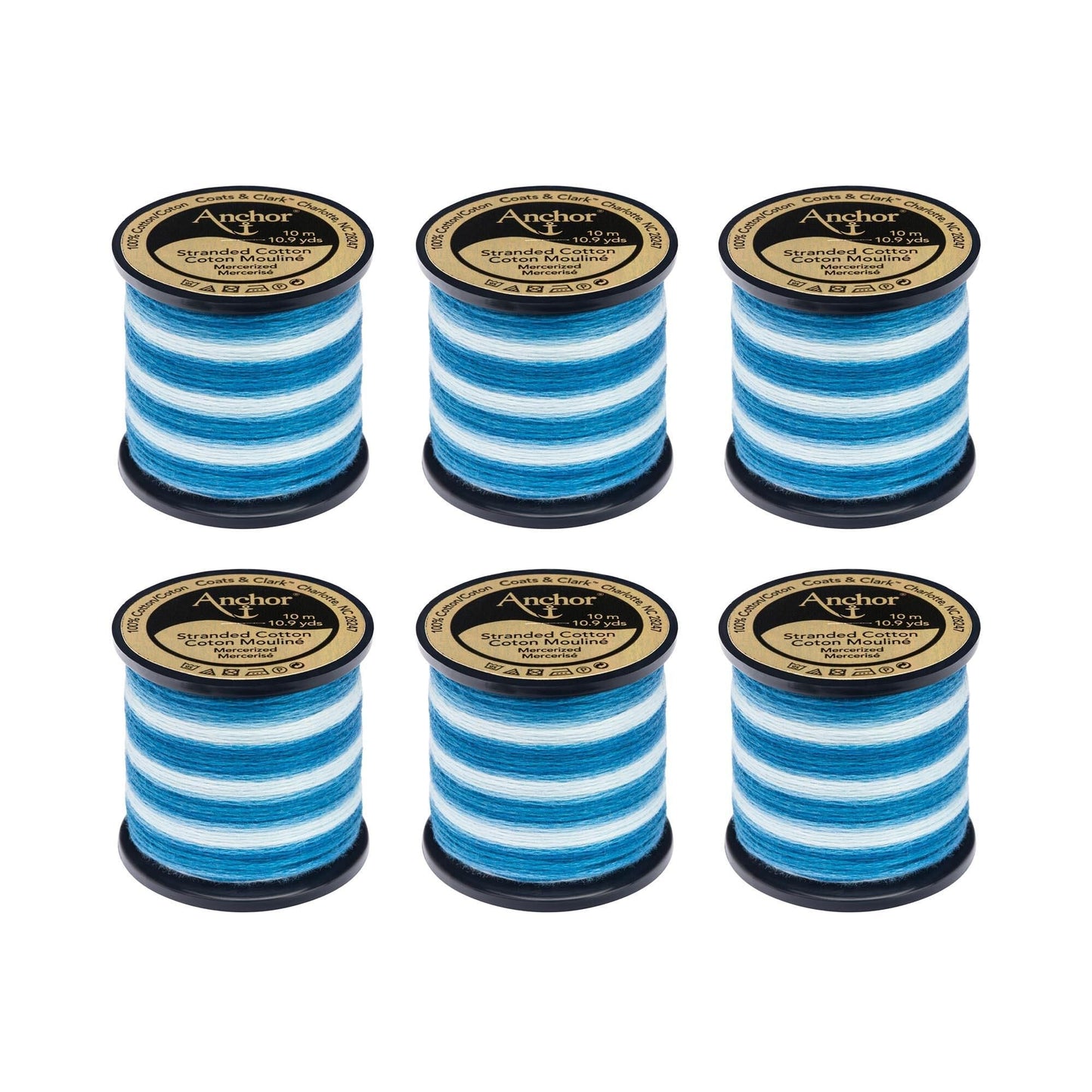 Anchor Spooled Floss 10 Meters (6 Pack) - Clearance shades