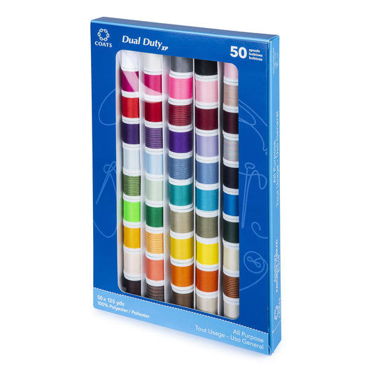 Coats & Clark Dual Duty XP General Purpose Sewing Thread Set, 50 Spools
