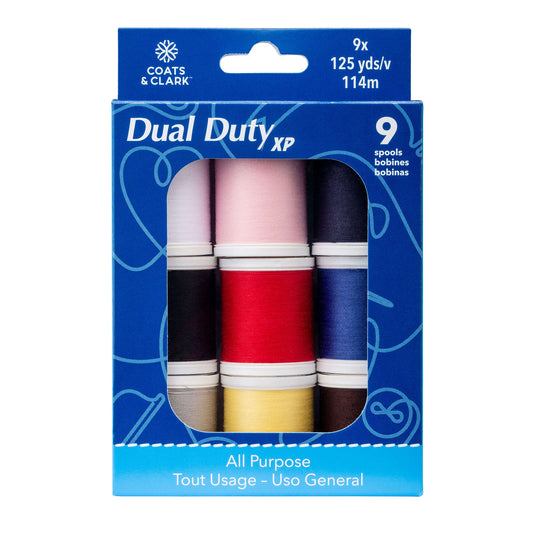 Coats & Clark Dual Duty XP All Purpose Sewing Thread Set, 9 Spools