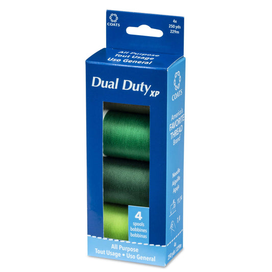 Coats & Clark Dual Duty XP All Purpose Sewing Thread, 4 Spools - Clearance shades