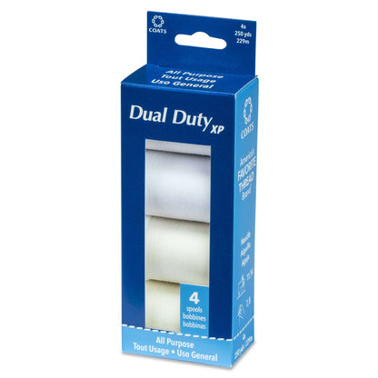 Coats & Clark Dual Duty XP All Purpose Sewing Thread, 4 Spools - Clearance shades