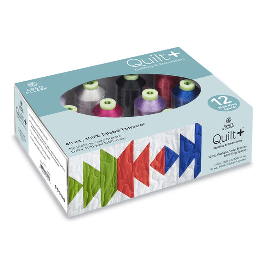 Coats & Clark Quilt + Quilting & Embroidery Thread 12 Spool Set  - Clearance items