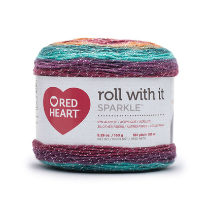 Red Heart Roll With It Sparkle Yarn
