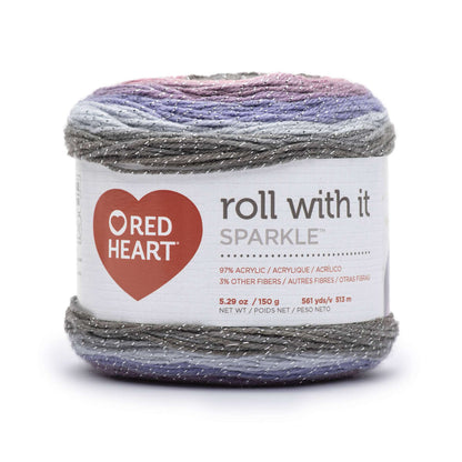Red Heart Roll With It Sparkle Yarn